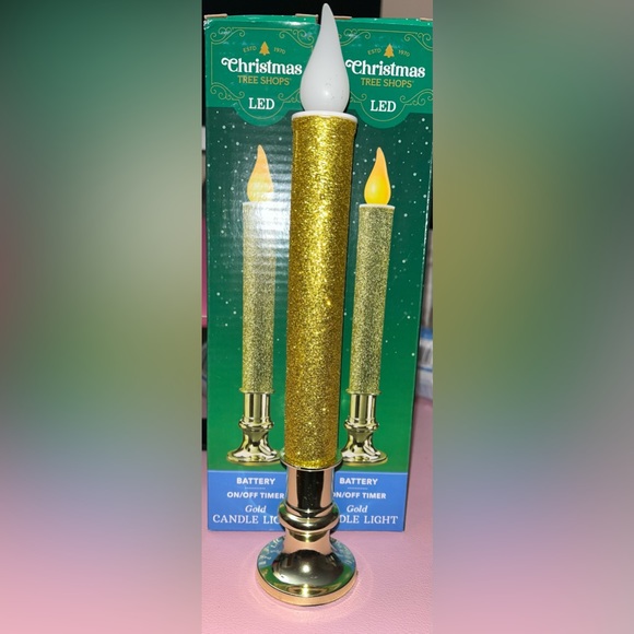 🌺Battery Operated LED Gold Candle Light (Set of 2) - Picture 3 of 4